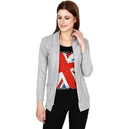 teemoods Women's Cotton Full Sleeves Shrug with Pocket, Stylish Summer Shrug for Ladies-picture-36