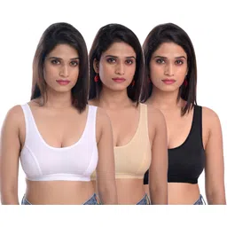 teenplus Pack of 3 Women Sports Non Padded Bra-picture-20