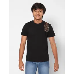TeenTrums Boys Black Printed T-Shirt-picture-18