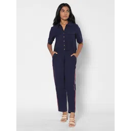 TeenTrums Girls Spread Collar Basic Jumpsuit-picture-48