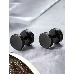 Teeragaj Unisex Set Of 2 Stainless Steel Circular Shaped Hoop Earrings-picture-17