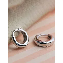 Teeragaj Unisex Stainless Steel Circular Shaped Hoop Earrings-picture-40