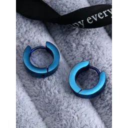 Teeragaj Unisex Stainless Steel Circular Shaped Hoop Earrings-picture-39