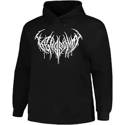 teesanime Hoodies for Men and Women Death Metal Design Hoodie Unisex Pure Cotton Casual Wear Hood Black Sweatshirt-picture-23