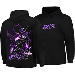 teesanime Hoodies for Men and Women Sung jin woo Design Hoodie Unisex Pure Cotton Casual Wear Hood Black Sweatshirt-picture-21