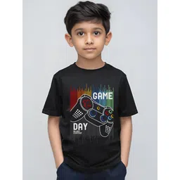 TeeSlix Boys Printed Cotton Regular Fit T-shirt-picture-58
