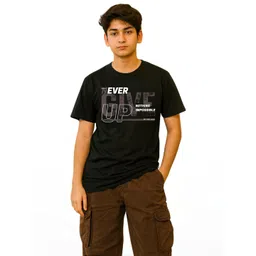 TeeSlix Unisex Black Tshirts-picture-49