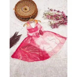 Tejam Floral Print Georgette A-Line Dress-picture-27