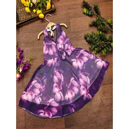 Tejam Floral Print Georgette Fit & Flare Dress-picture-25