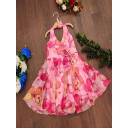 Tejam Floral Print Georgette Fit & Flare Dress-picture-19