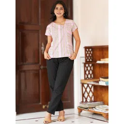 Tejassarees Geometric Print Ethnic Top-picture-13