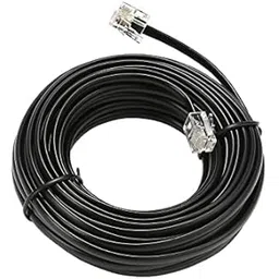 Telephone Line Cord Telephone Extension Cord 2 Pin, 1 Line Rj11 Male To Male Cable Or Landline, Phone, Modem Or Fax Machine (Black, 10 Meter)-picture-23