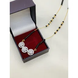 TEMORA Gold-Plated Artificial Stones and Beads Mangalsutra-picture-37