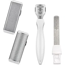 TEMPERIA Foot Scrubber for Dead Skin - Pedicure Kit for Women (1 Double Sided Foot File, 1 Callus Remover & 1 Toe Nail Filer) - Feet Heel Leg Scraper Cleaner Brush Easy to Carry (Multicolour) (HF765)-picture-21