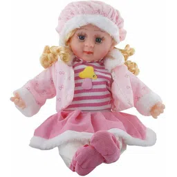 tenmar Cute Looking Musical Rhyming Babydoll, Laughing and Talking Doll, Singing Soft Push Stuffed Baby Girl Toy for Kids, Big Stroller Dolls-picture-15
