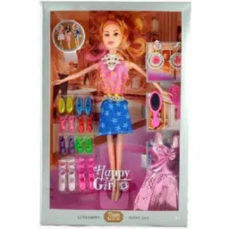 tenmar Happy Girl Doll Series with Doll Dresses Set for Kids (Multicolor)-picture-13