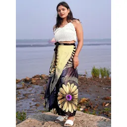 TENNECY Printed Wrap Midi Skirt-picture-38