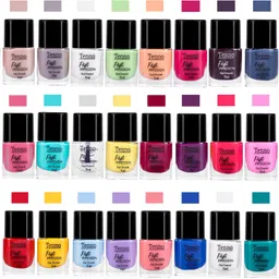 PASTEL BRIGHT SHINE NAIL PAINT PASTEL GREEN, CARNATION PINK, GREY, MAROON, SAP GREEN, Multicolor-image-31