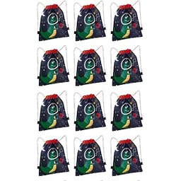 tera 13 Tera13 Return Gift Cartoon Dorri Bags For Kids Girls Boys|Dinosaur Printed Dorri Bag For Kids|Favor Haversack Bag Birthday Party (Dinosaur Dorri Bag 12 Piece), Multicolor-picture-11