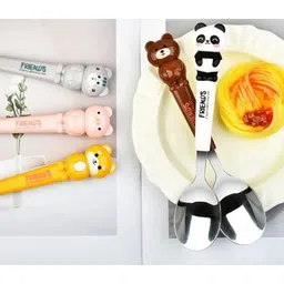 tera13 Kids Cartoon Character Cutlery Spoons and Forks, Animal Designs, Lunch Set Stainless Steel Cutlery Set-picture-21