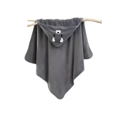 Teri Beri Grey Melange Cotton Hooded Baby Bath Towel 200 GSM-picture-33