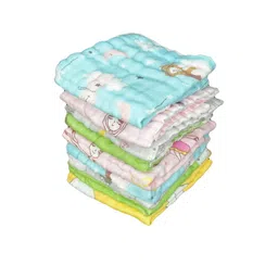 Teri Beri Pack Of 5 Printed Cotton 200 GSM Bath Towel-picture-36