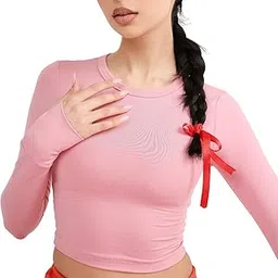 terractive Cuddle Mini Crop Tee for Women | TerraSoft™ Ultra Soft, Sweat-Wicking & Super Stretchy Mini Crop Top | Lightweight Active & Casual Wear-picture-40
