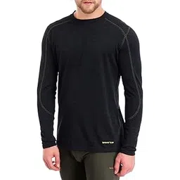 (Large, Smoke Heather) - Terramar Men's Thermawool Climasense Crew-picture-16
