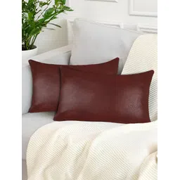 Tesmare Brown 2 Pieces Rectangle Cushion Covers-picture-12