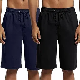 TESON by Bodycare Men’s Premium Cotton Blend Regular Fit Solid Shorts with Side Pockets Pack of 2-picture-14