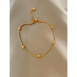 TEULRIP Stainless Steel Gold-Plated Anti Tarnish Artificial Beaded Wraparound Bracelet-picture-35