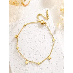 TEULRIP Stainless Steel Gold-Plated Anti Tarnish Charm Bracelet-picture-30