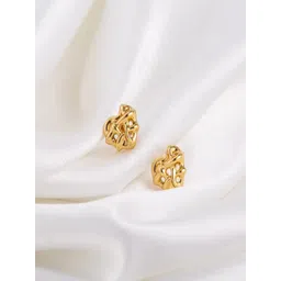 TEULRIP Stainless Steel Gold-Plated Anti Tarnish Heart Shaped Studs-picture-25