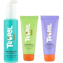 Teural Kids Face Cleanser + 2in1 face moisturizer with sunscreen + Calm Meadow Face Cream | Gentle Cleansing, Hydration, Sun protection in One combo| Ideal for all skin types including sensitive types| Lightweight, non-sticky, no white cast| Ages 5-12 | Derma and Paedratic tested-picture-28