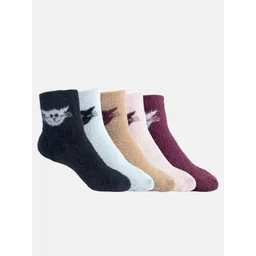 Texlon Kids Pack of 5 Patterned Above Ankle Socks-picture-40