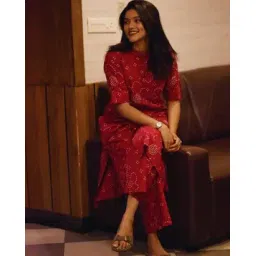 texstile Women Floral Print Straight Kurta Set-picture-12