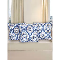 Texstylers Blue 3 Pieces Ethnic Motifs Square Cushion Covers-picture-30