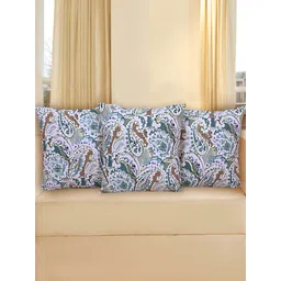 Texstylers Blue 3 Pieces Ethnic Motifs Square Cushion Covers-picture-33