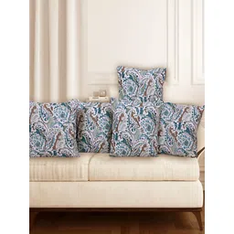 Texstylers Blue 5 Pieces Ethnic Motifs Cushion Covers-picture-37