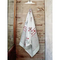 Texstylers Brown & White 1 Printed Cotton 300 GSM Bath Towel-image-12