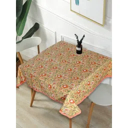 Texstylers Floral Anti-Slip Cotton 2-Seater Table Cover-picture-13
