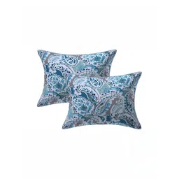 Texstylers Green & White 2 Pieces Ethnic Motifs Printed Cotton Rectangle Cushion Covers-picture-21
