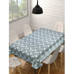 Texstylers Grey & Blue Anti-Slip Cotton 6-Seater Table Cover-picture-38