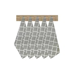 Texstylers Grey & White 5 Pieces Geometric Printed Pure Cotton Kitchen Towels-picture-20