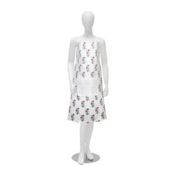 Texstylers Pink & White Floral Printed Cotton Kitchen Apron-picture-31