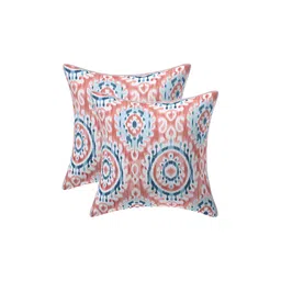 Texstylers Red 2 Pcs Printed Cotton Square Cushion Covers-picture-40