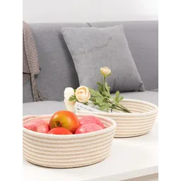 Textile and Beyond White 3 Pieces Jute Tote Basket-picture-10