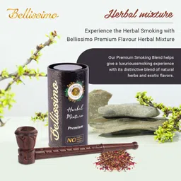 tgh- the green herbs- a place of herbal supplement Bellissimo Herbal Mixture, Tobacco & Nicotine free Blend, Tobacco Alternatives to Quit, Premium Flavour, Roll Your Own, 1 Pack, 1oz/30gm image 2