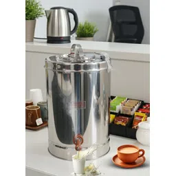 thangam Stainless Steel Hot Water & Tea Dispenser 10L with Wooden Tap for Office Tea Urn-picture-29