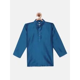 THANGAMAGAN Boys Blue Art Silk Kurta-picture-36